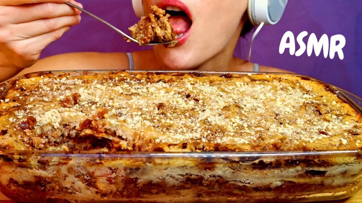 ASMR Eating The BEST Lasagne Pasta Mukbang (No Talking|Eating Sounds)