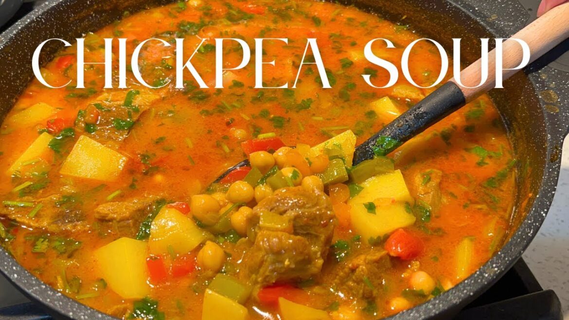EASY Chickpea Soup Recipe! High Protein + Delicious Comfort Food!