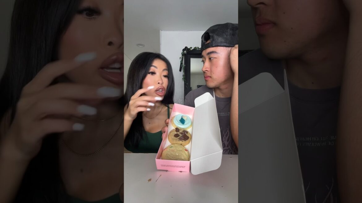 trying this weeks mini crumbl cookies: gummy shark pt.1