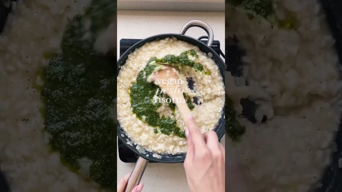 β¨ Vegan Pesto Risotto β¨ #shorts #food #recipe β¨ Vegan Pesto Risotto β¨ #shorts #food #recipe