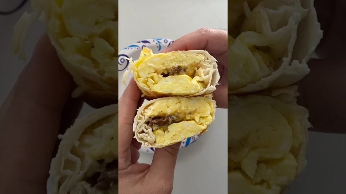 Sausage, egg and cheese burrito #egg #breakfast #cookingchannel