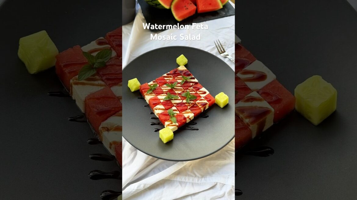 Watermelon Feta Salad #watermelon #watermelonfeta #watermelonsalad #salad #saladrecipe #fetacheese