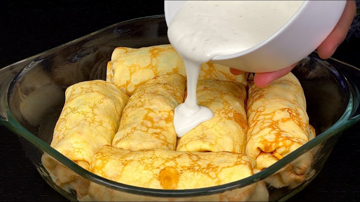 Diese gebackenen Pfannkuchen sind so lecker, dass Ihre Frau mehr verlangen wird! Aus dem Restaurant Diese gebackenen Pfannkuchen sind so lecker, dass Ihre Frau mehr verlangen wird! Aus dem Restaurant