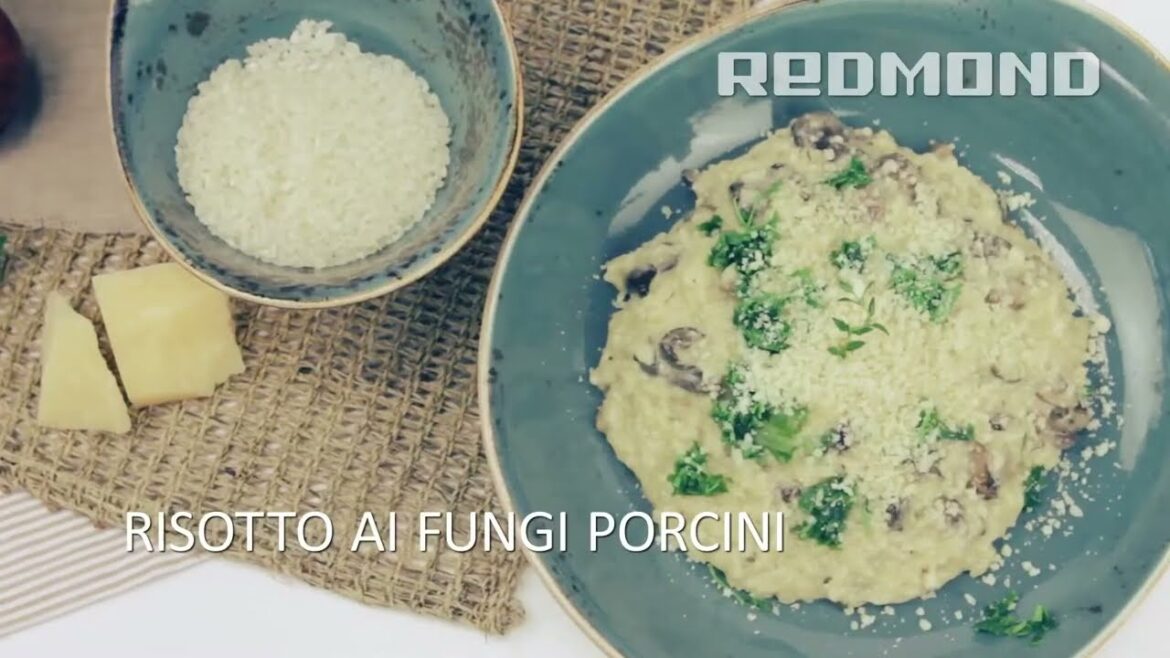 Risotto ai fungi porcini in Multi fornello pentola a pressione REDMOND RMC-M110E MULTICOOKER.CA
