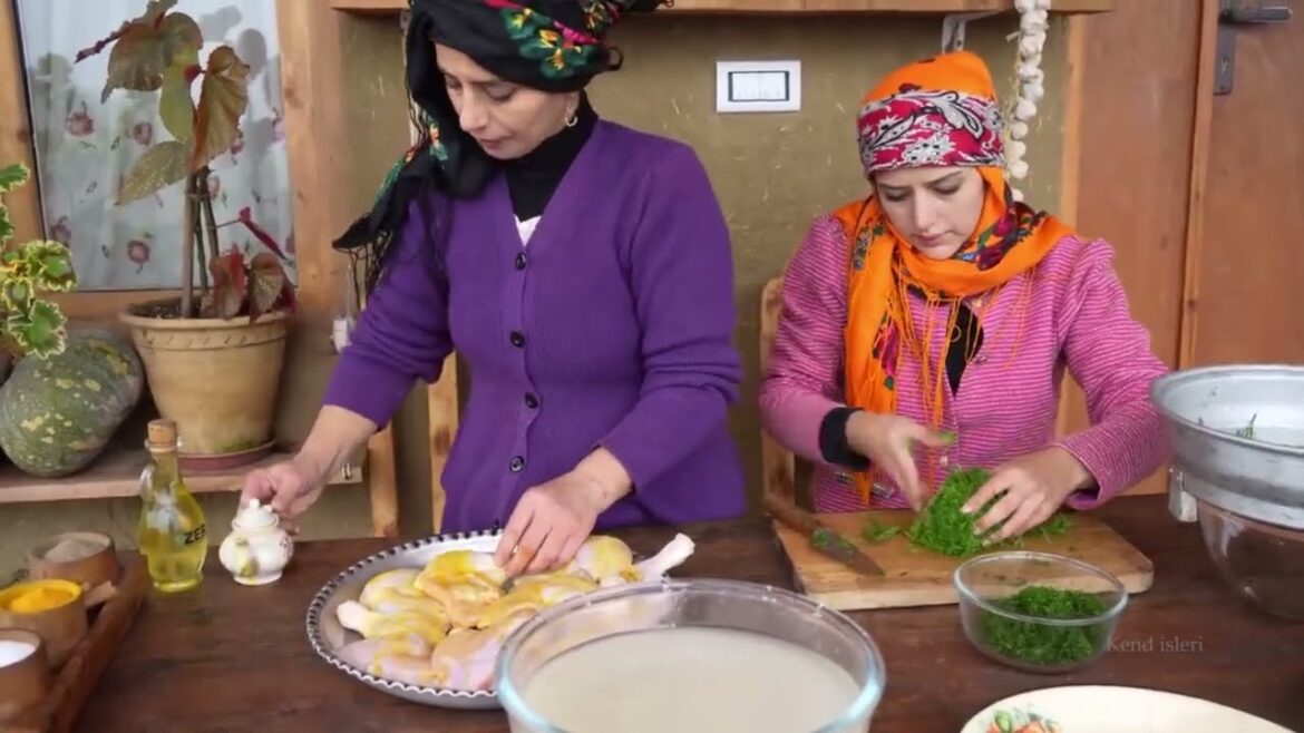 Rainy Day in the Village | Cooking Fried Chicken with Dill Fava Bean Rice Rainy Day in the Village | Cooking Fried Chicken with Dill Fava Bean Rice