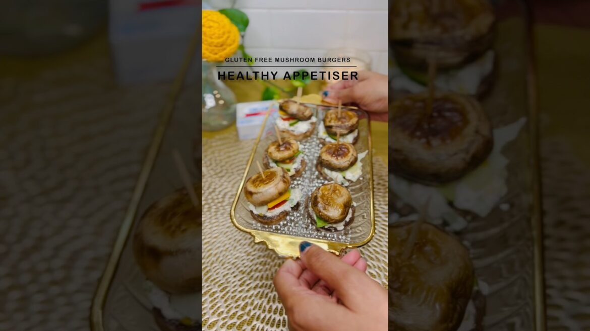 Mushroom Burgers #vegetables #burger #food #recipe #mushroom #quicksnacks #thanksgiving #partymenu