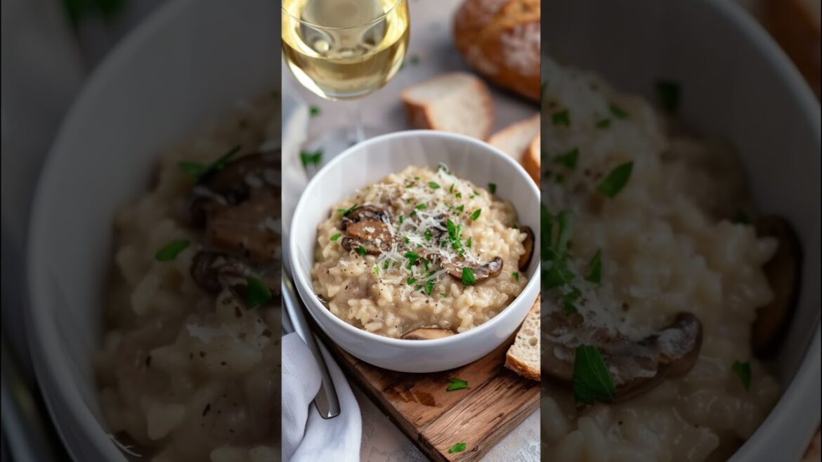 Mushroom Risotto.          #shorts  #food  #recipe