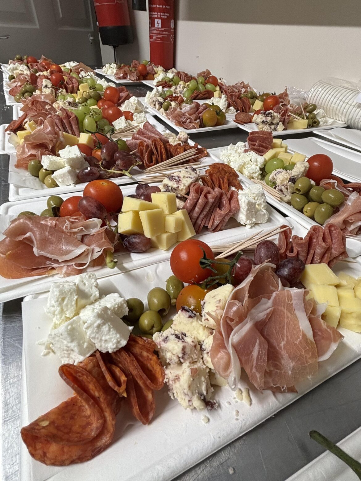 A small board for a charity event