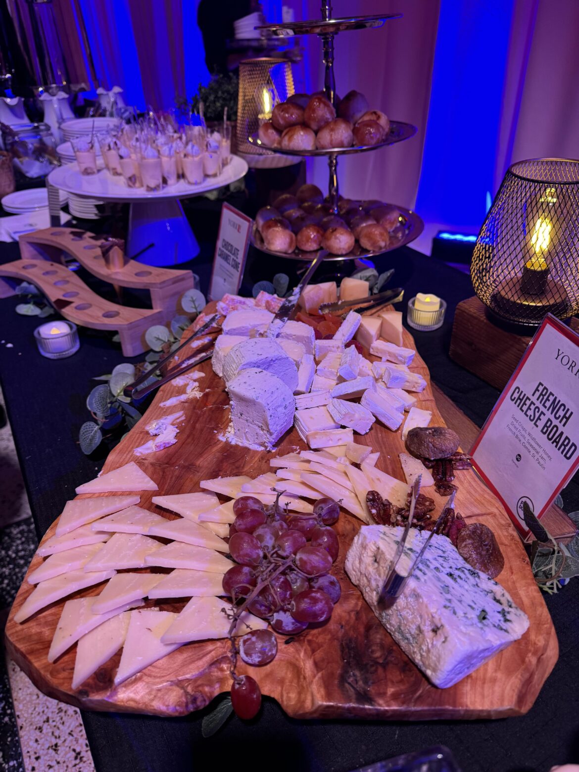 French cheese board at networking event