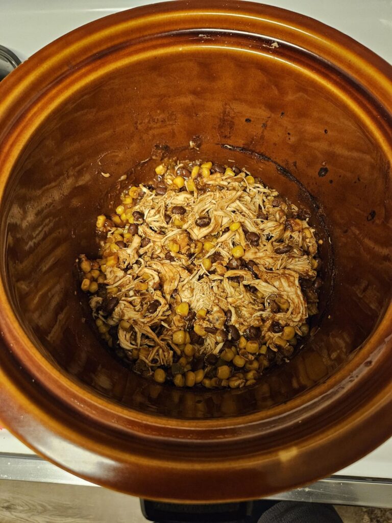 Shredded salsa chicken