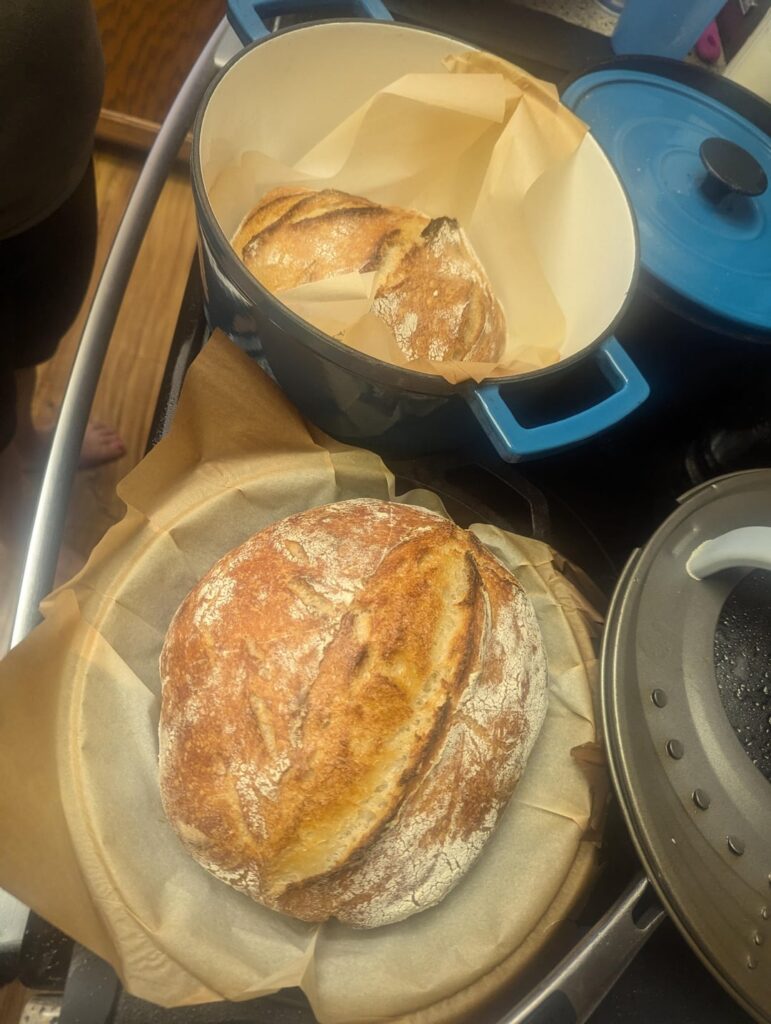 My amazing wife makes bread.