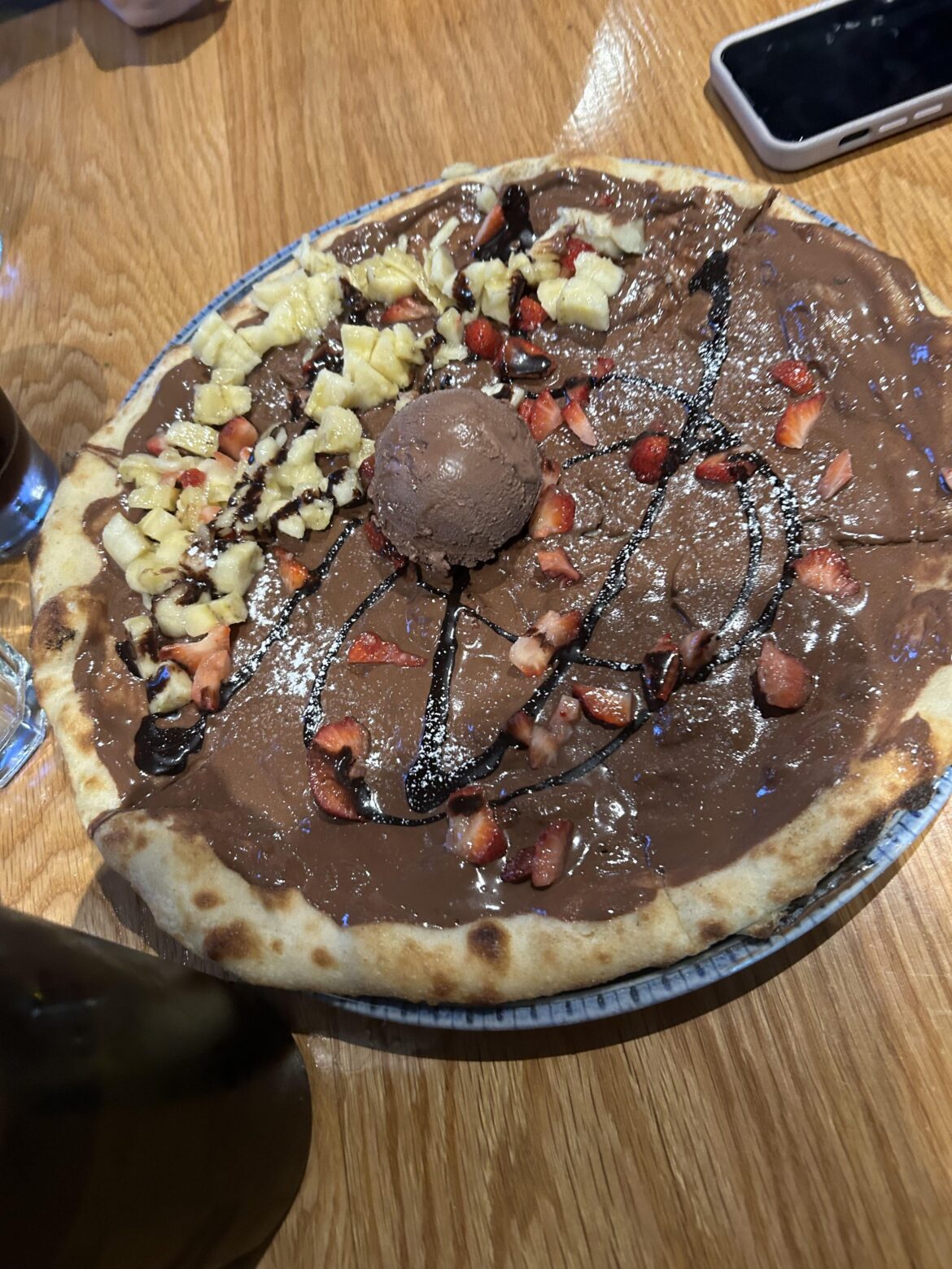 A pizza I had in Australia. Nutella with Gelato