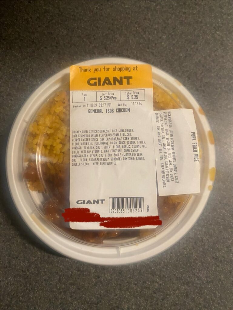 Calories in this dinner?