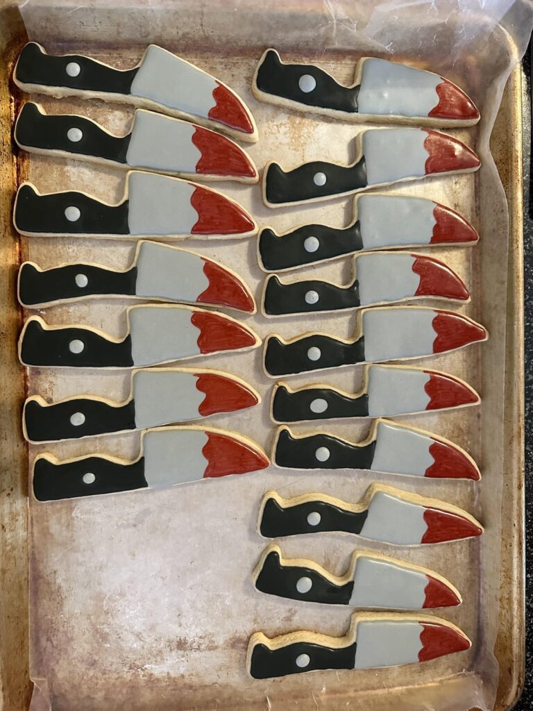 I made some Halloween cookies for a party