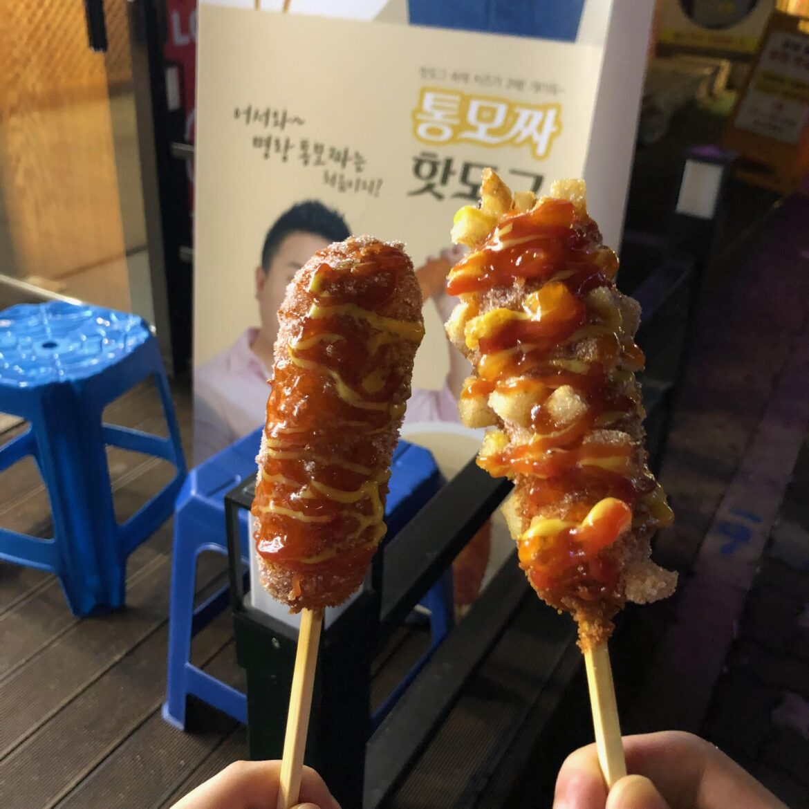 Korean corn dogs are always better with a sugar coating!