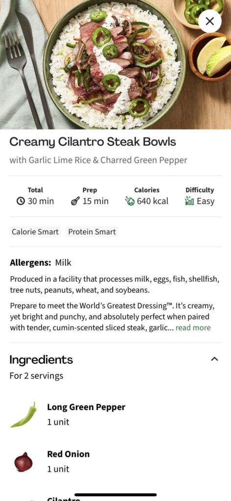 Creamy Cilantro Steak Bowls