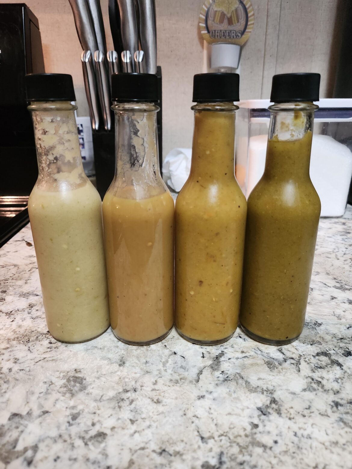 4 home made sauces.