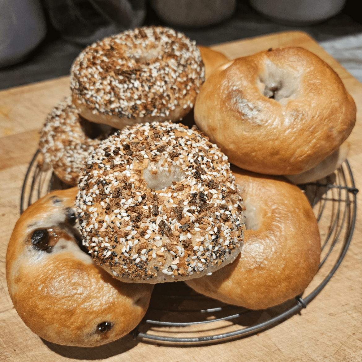 I made some bagels. They really aren't that hard to make. The recipe is from Little Spoon Farm.