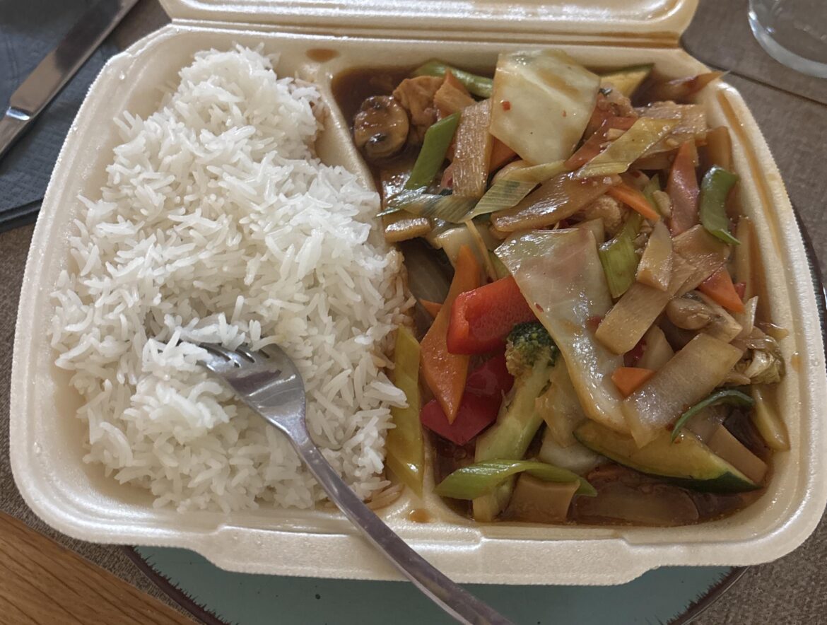 Rice with Tofu, Brocoli and vegetables (spicy)