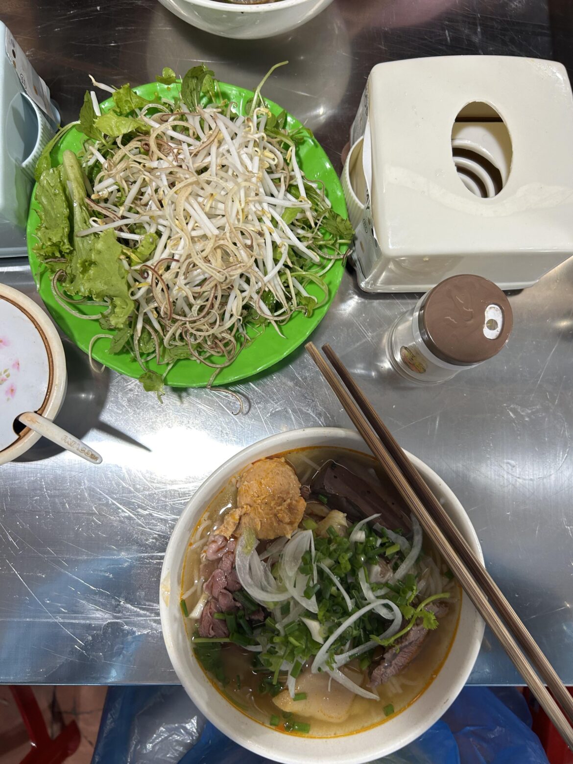 Bo bun hue in Hue, Vietnam. Had it on a rainy day, super cozy