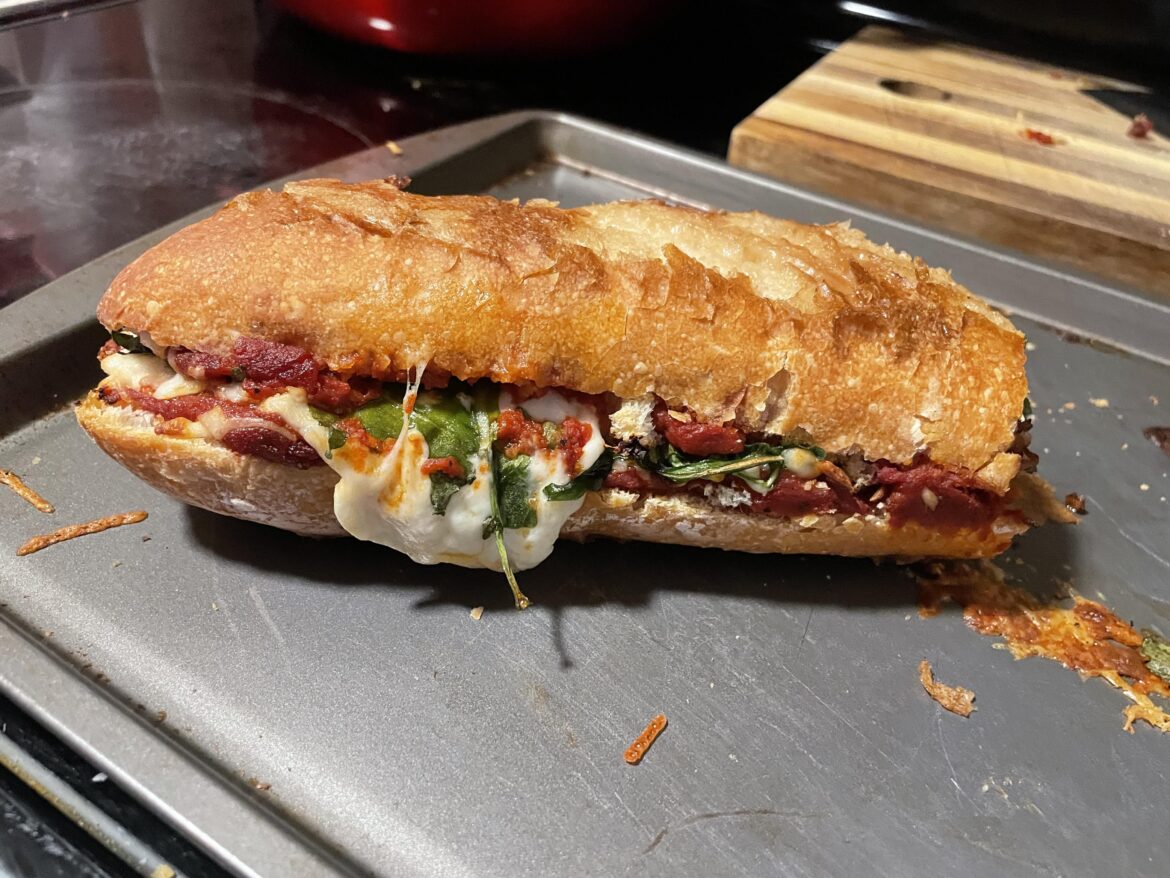 closed-face french bread pizza