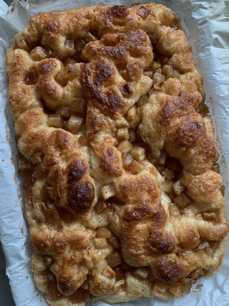 Apple pie focaccia