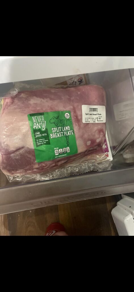 Sous vide Lamb breast