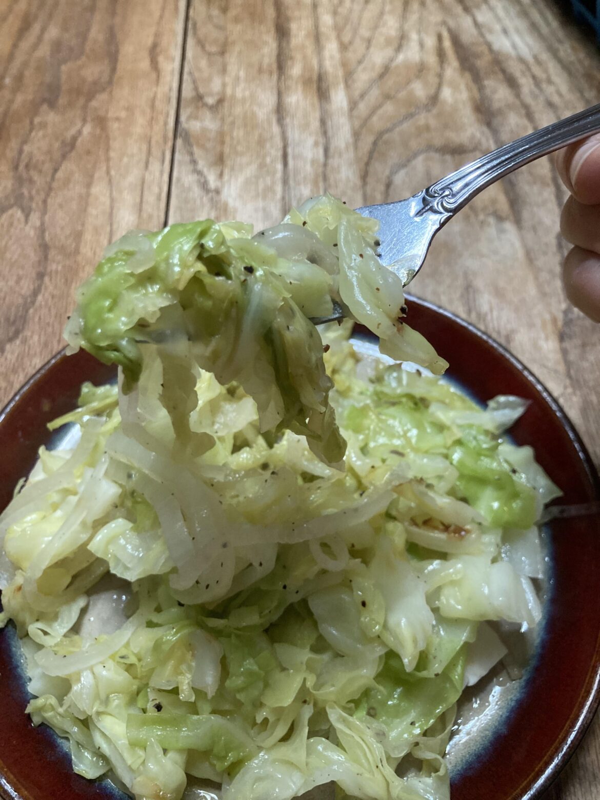 Sautéed cabbage and onions