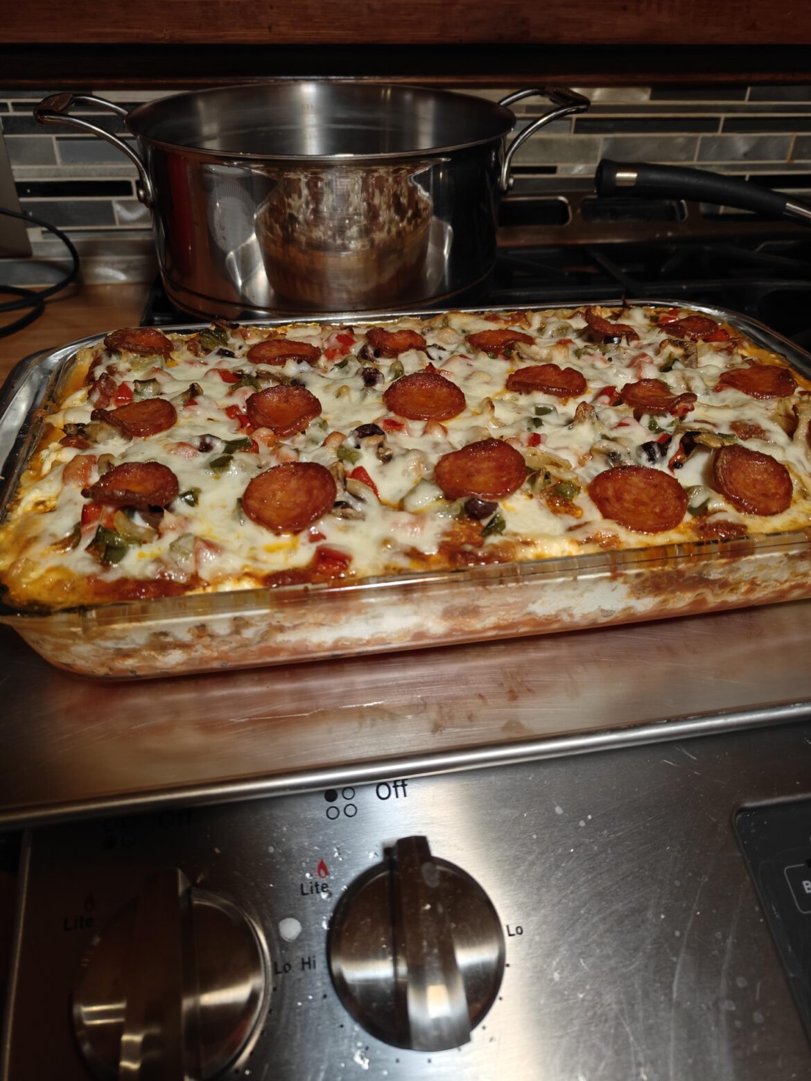 Pizza lasagna. Jury is out, yay or nay for crime?
