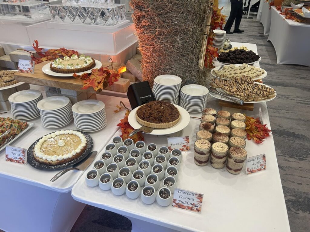 This is a buffet that me and my team made for thanksgiving