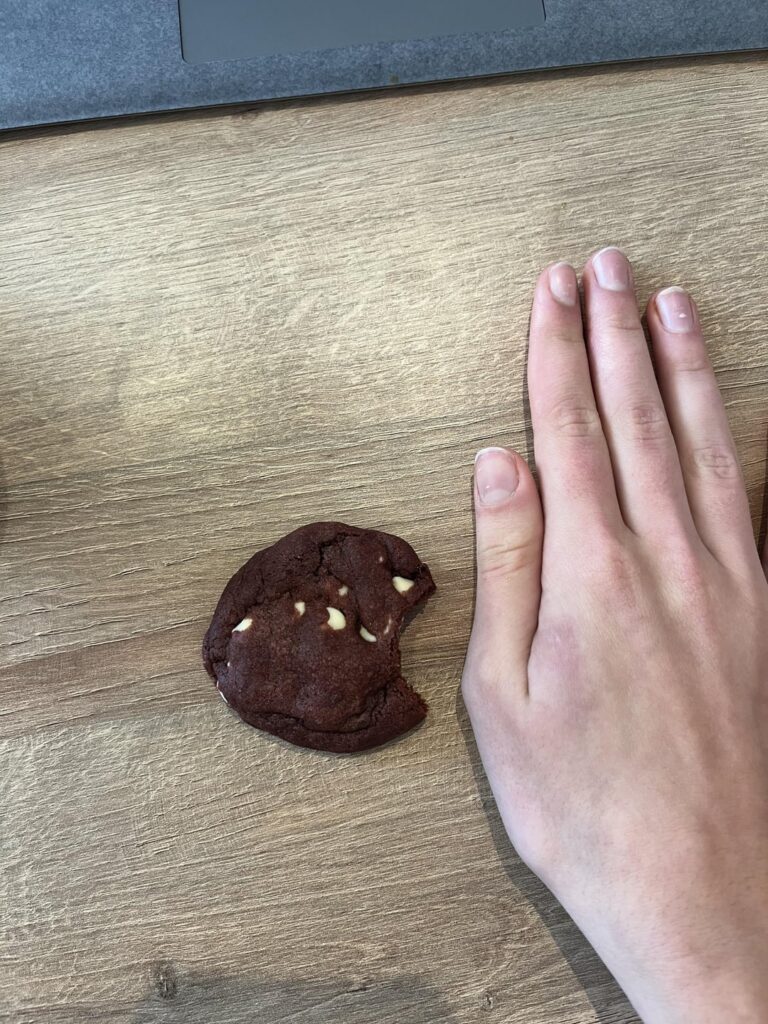 calories in this homemade red velvet cookie?