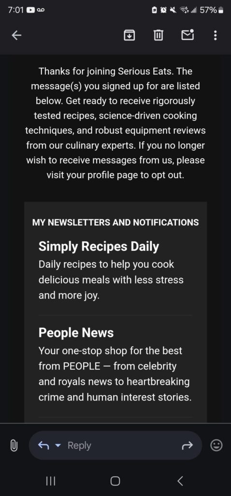 We're getting spammed by PEOPLE via Serious Eats now?