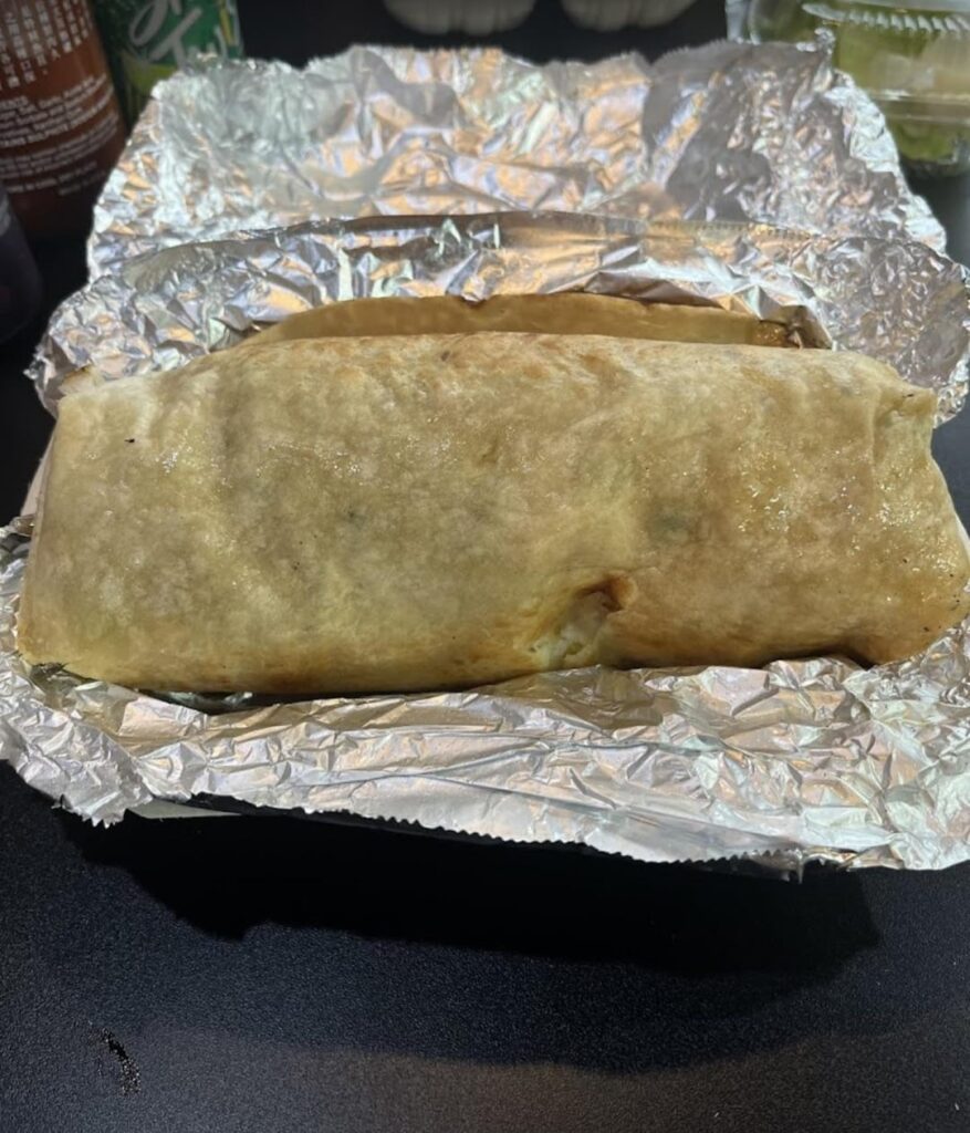 How many calories in this spicy chicken katsu burrito?