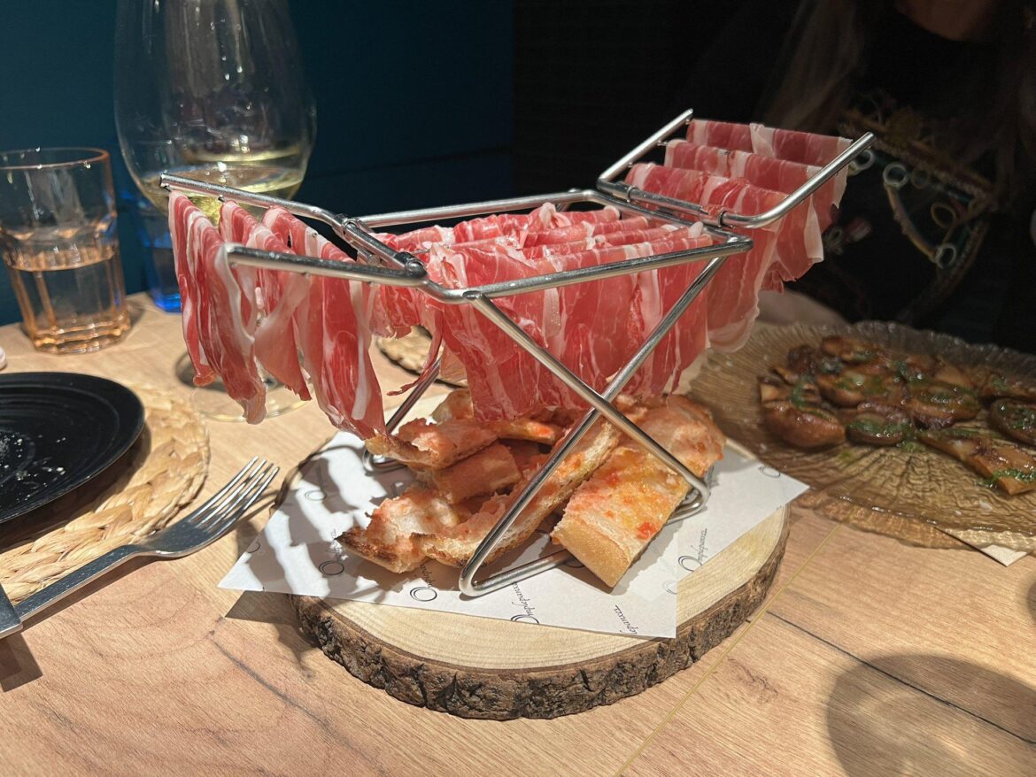 Iberico ham is air-dried and cured, but perhaps was not dry enough