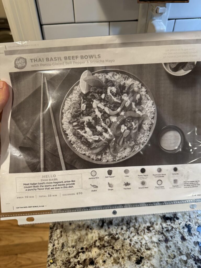 Thai Basil beef bowls