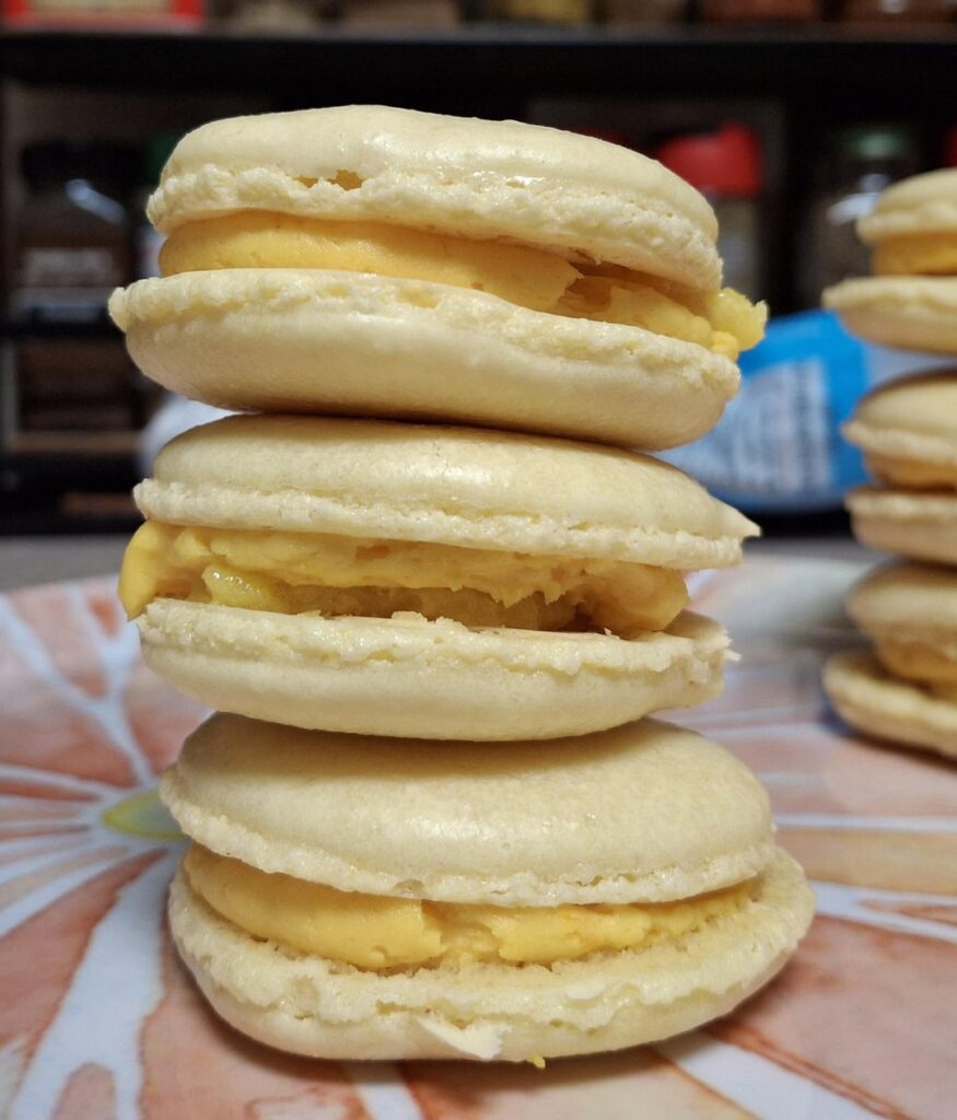 They're a little big but I'm happy with my first attempt! Vanilla with orange buttercream and lemon curd