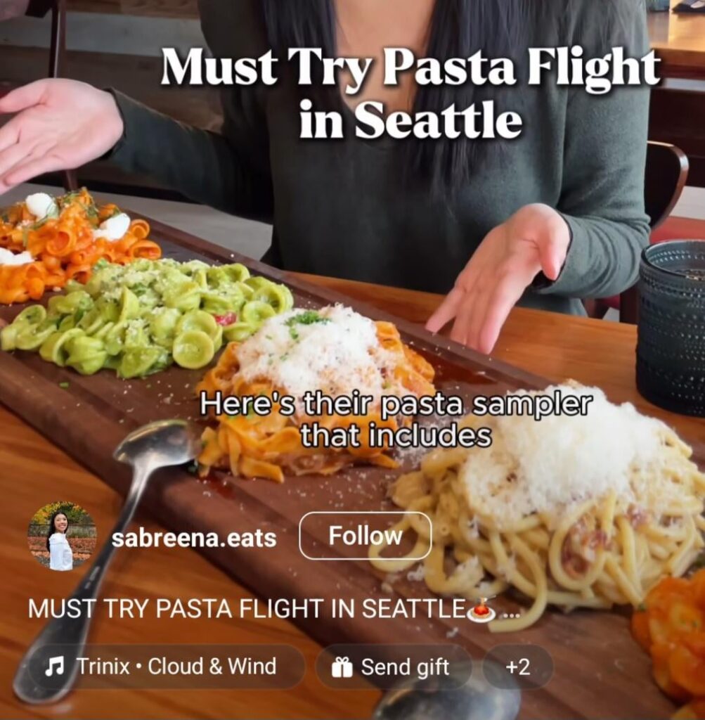 Must try pasta flight