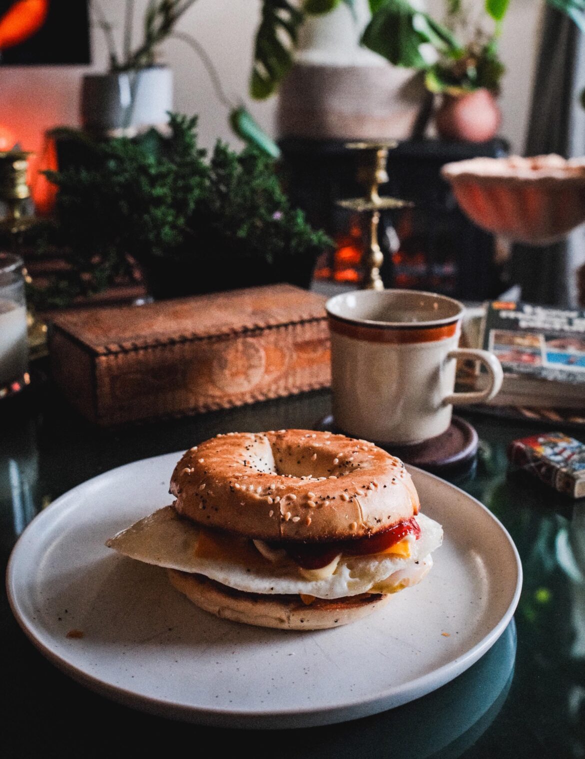 Homemade breakfast sandwich