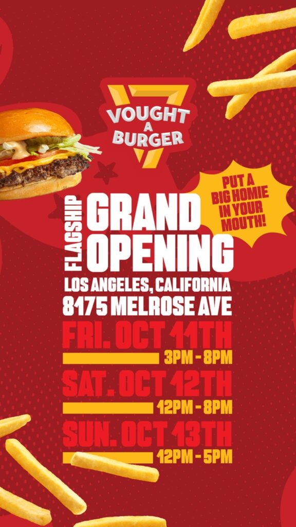 'The Boys' themed Burger Pop-Up!