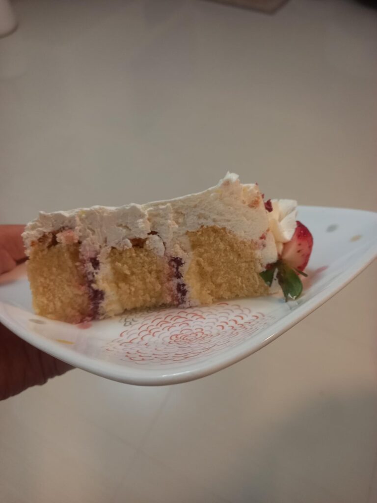 How many calories in this slice of fresh cream strawberry shortcake from Estee?