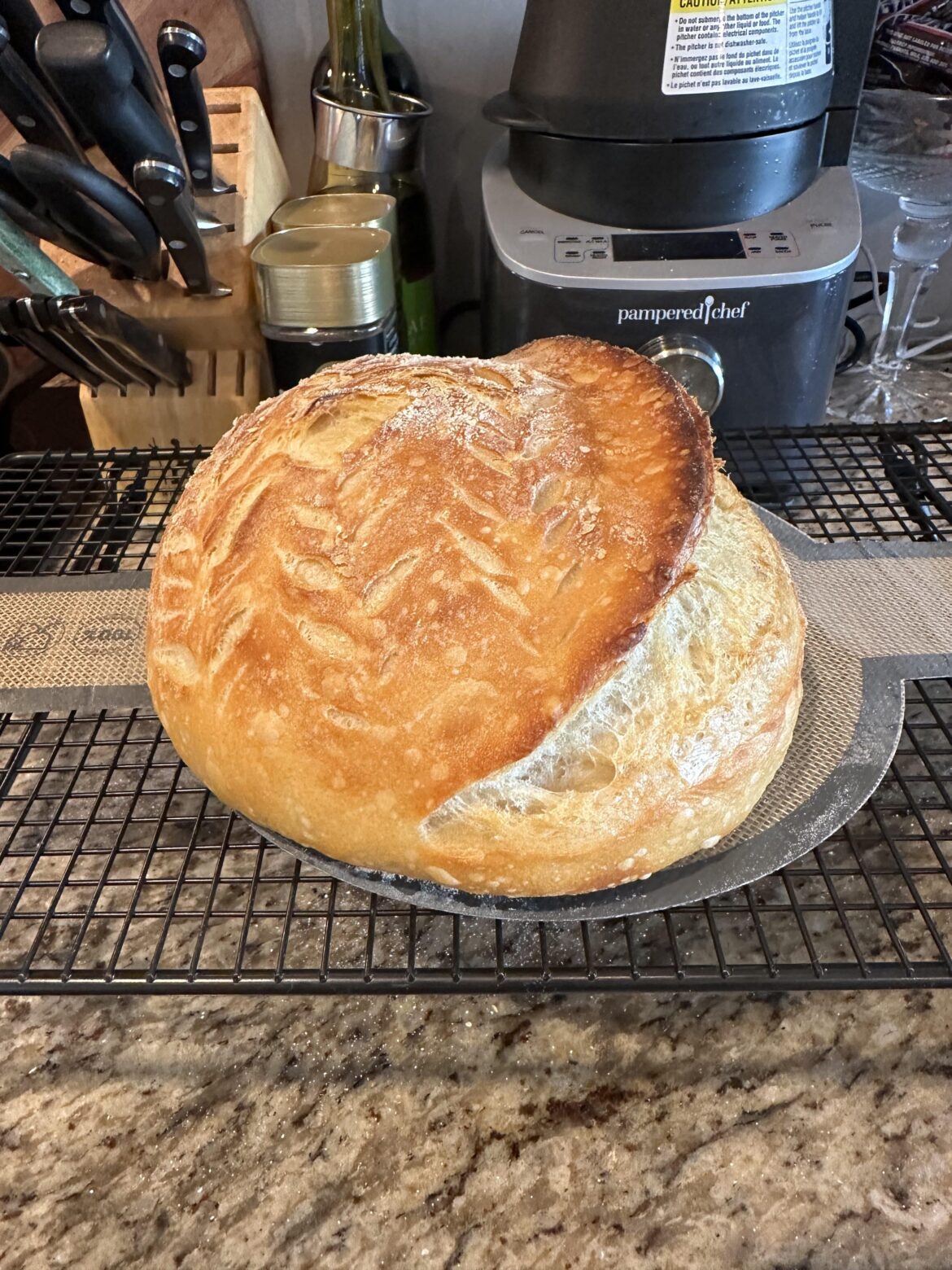 Finally got a true “ear” on my loaf today!!
