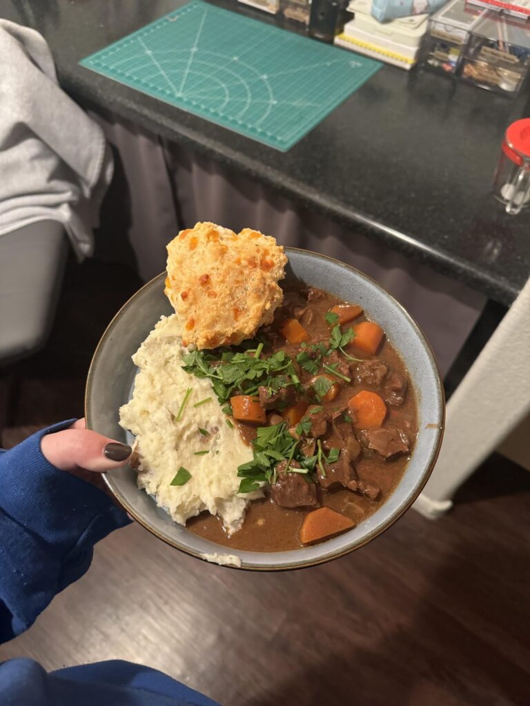 Slow cooker beef, carrot, & mushroom stew: AMAZING