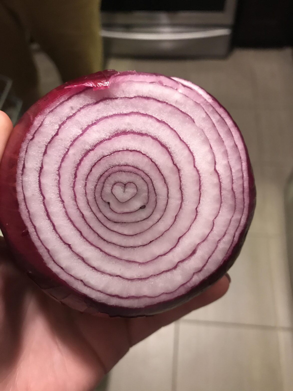 This heart inside an onion I cut