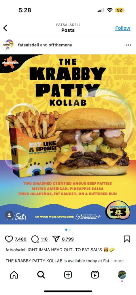 Non-Wendy’s Krabby Patty Collabs in LA