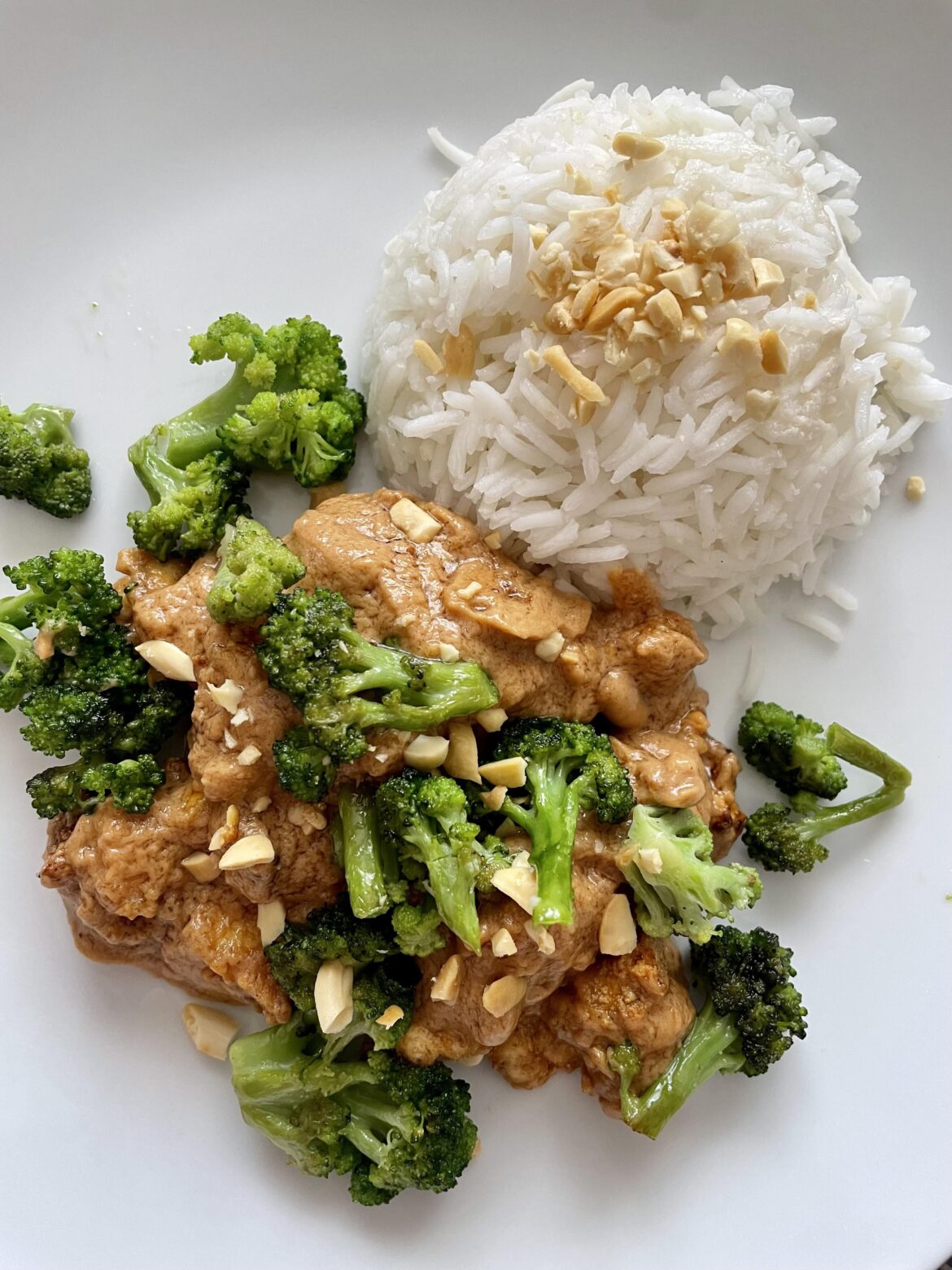 Tofu in a peanut butter sauce