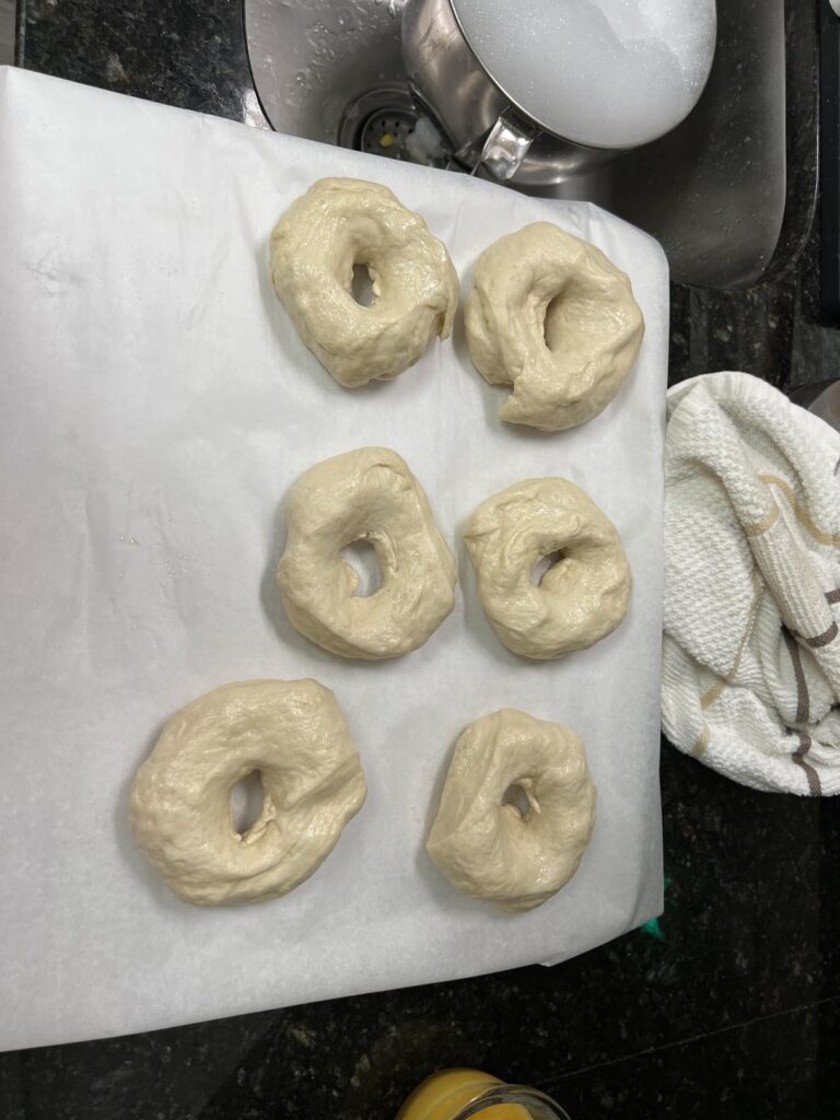 I made bagels last night for the first time and they’re delicious