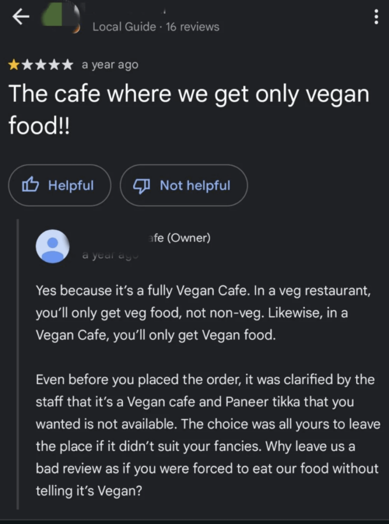 Hate when people do this. Vegan food tastes great.
