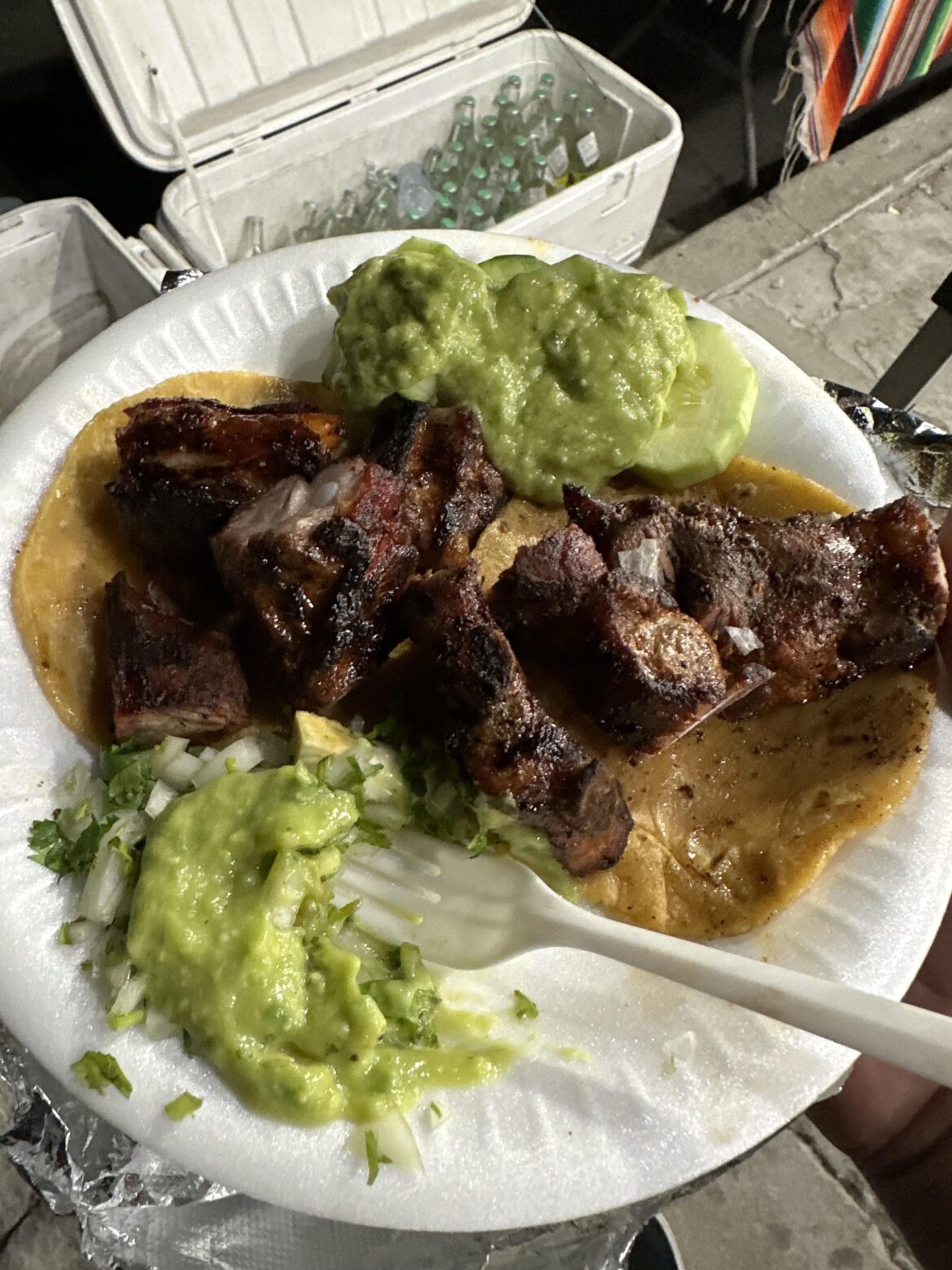 Tacos de costillas.