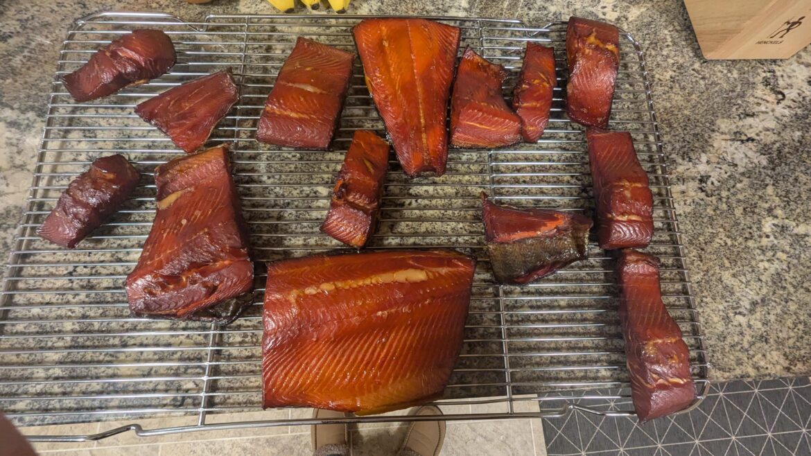 First salmon smoke on the gmg Bowie