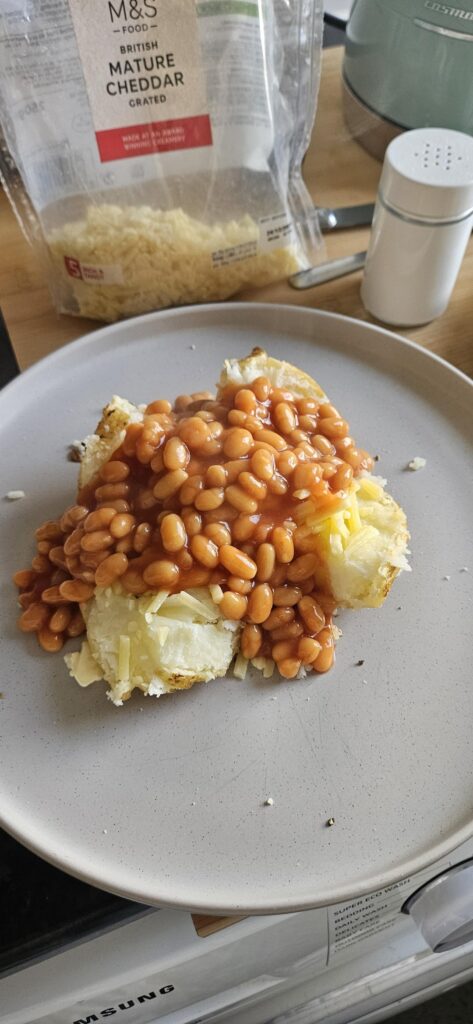Jacket potato... Why do people put the cheese on top, I don't get it?
